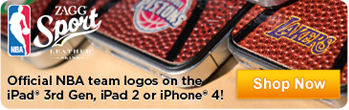 Official NBA team logos on the iPad 3rd Gen, iPad 2 or iPhone 4! - Shop Now
