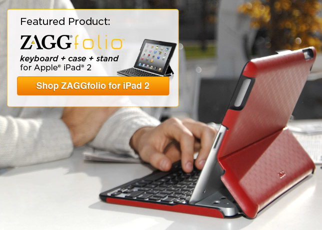 ZAGGfolio - keyboard + case + stand for Apple iPad 2